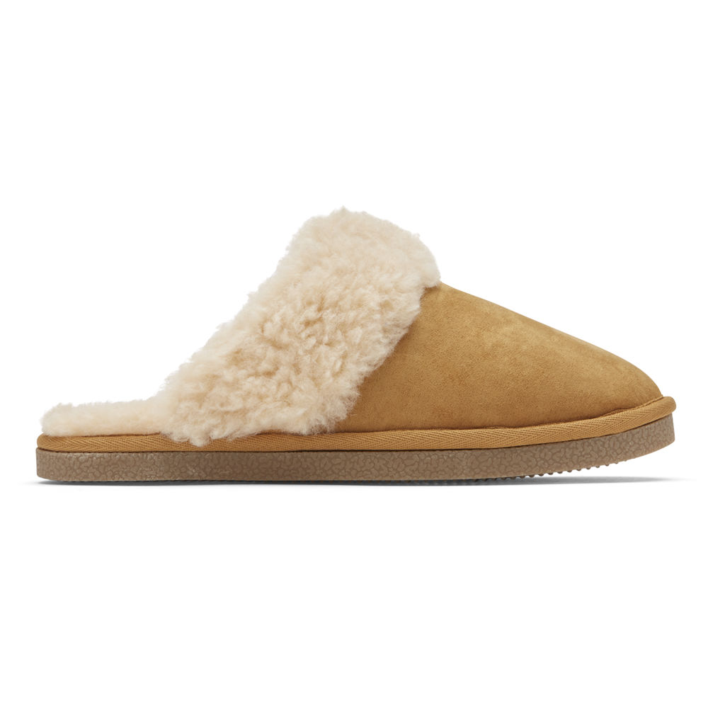 Rockport Singapore Womens Slippers - truTECH Veda Slide Khaki - RQ4758906